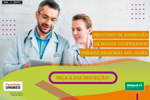 Processo de Admissão de Novos Cooperados - Unimed Regional Sul Goiás